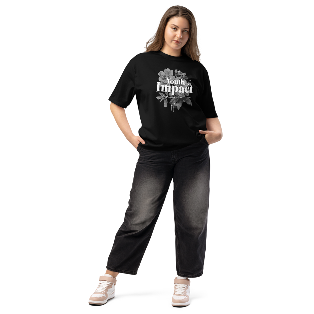 Youth Impact – Spread Love, Not Hate | Unisex Premium Oversized T-Shirt | The Strangers Club
