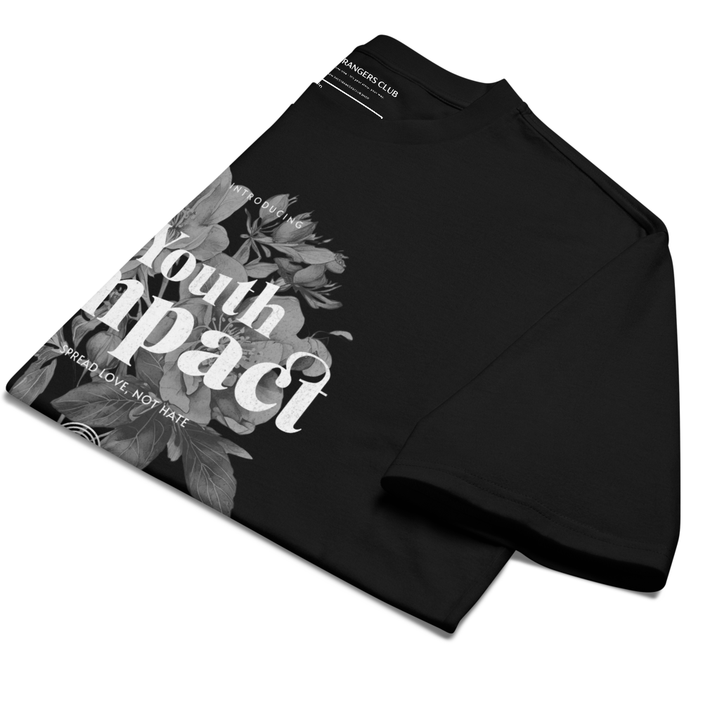 Youth Impact – Spread Love, Not Hate | Unisex Premium Oversized T-Shirt | The Strangers Club